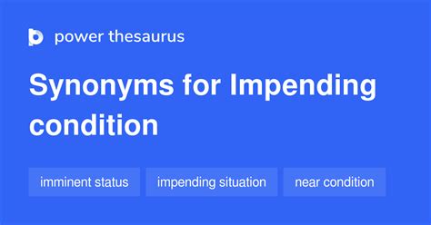 155 other terms for impending collapse- words and phrases with similar meaning. . Impending synonym
